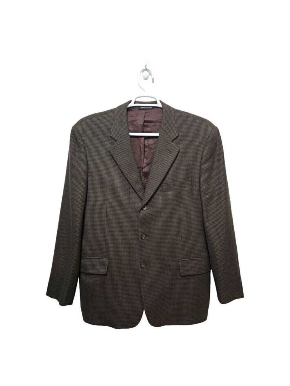 Harold Powell Vintage Houndstooth Lambswool Single Breasted Blazer Sz 42R